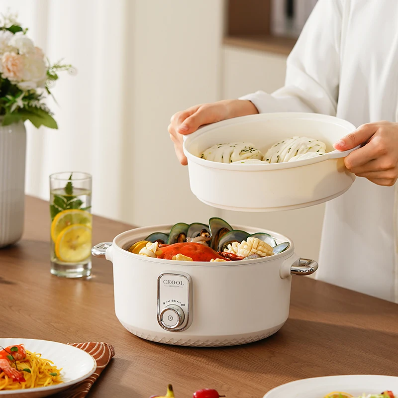 Household Cooking Noodles Electric Hot Pot Multi-Functional Non-stick Hot Oot Integrated Pot Quicky Cook
