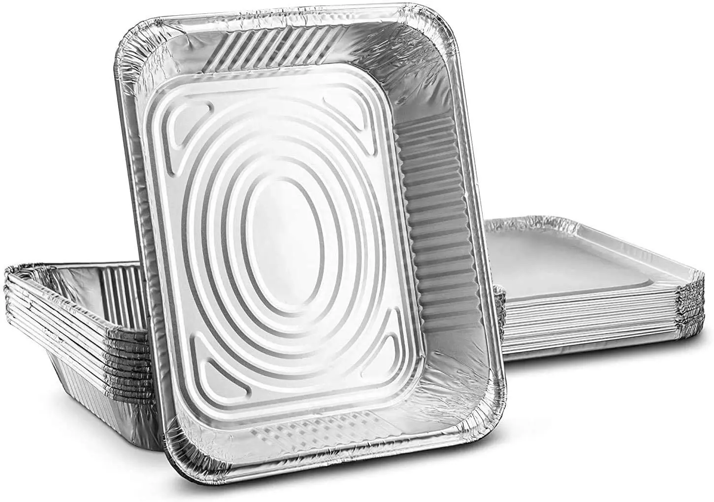 Different Shape Aluminum Foil Trays Customized Food Grade 8011 1100 3003 Aluminium Foil Container With Lidsy