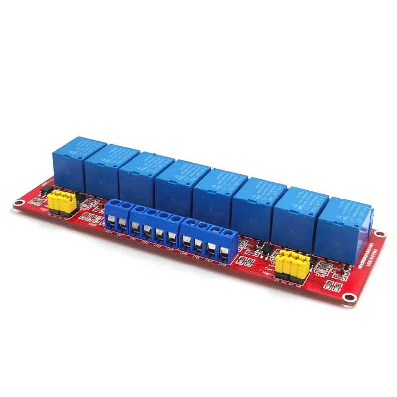 1 2 4 8 Channel 12V Relay Module Board Shield with Optocoupler Support High and Low Level Trigger Power Indicator Light