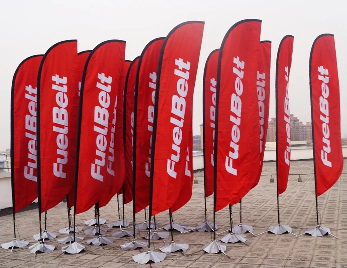 Multifunctional Outdoor Custom Logo Design printing Advertising Beach Flag Feather Flag Teardrop Banners Beach Flag