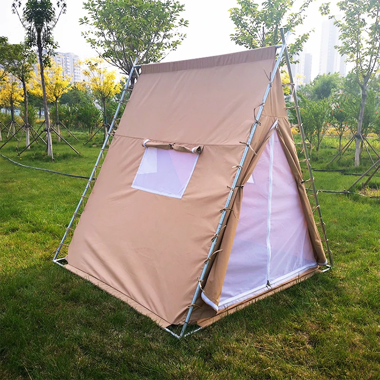 Wholesale Camping Canvas Glamping Outdoor Hunting Waterproof Travel Ultralight Event Portable 4 Seasons Foldable Pyramid Tent