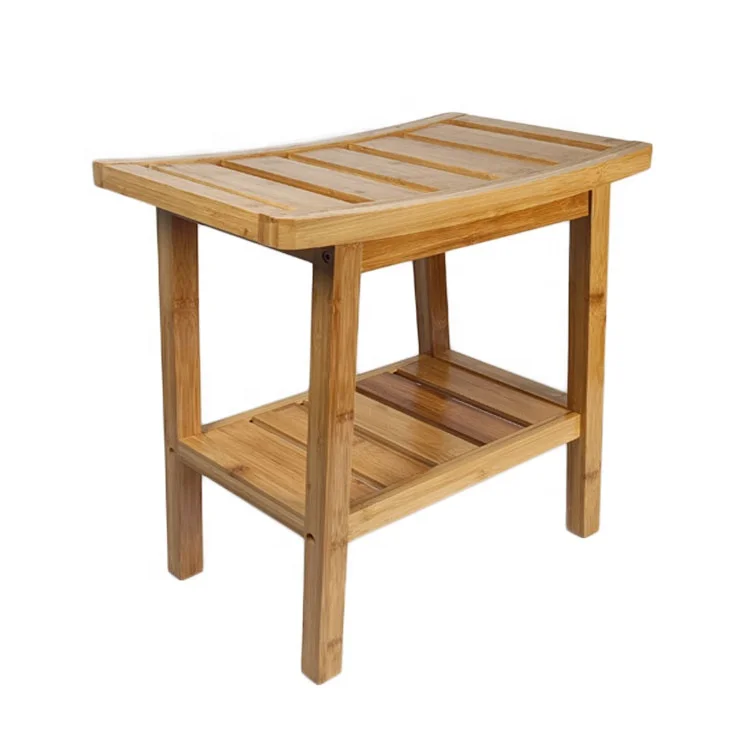 Заводская дизайнерская деревянная скамейка для душа из тика табурет ванной комнаты водонепроницаемый бамбуковый