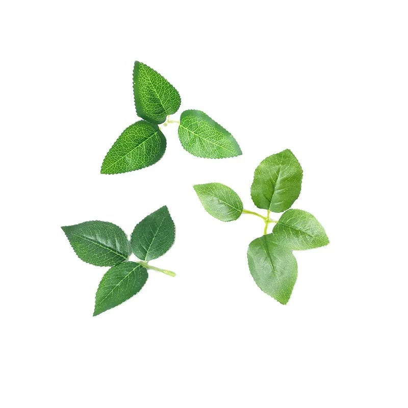 High Quality Artificial Rose Flower Leaf Soap Flower Leaves Stems
