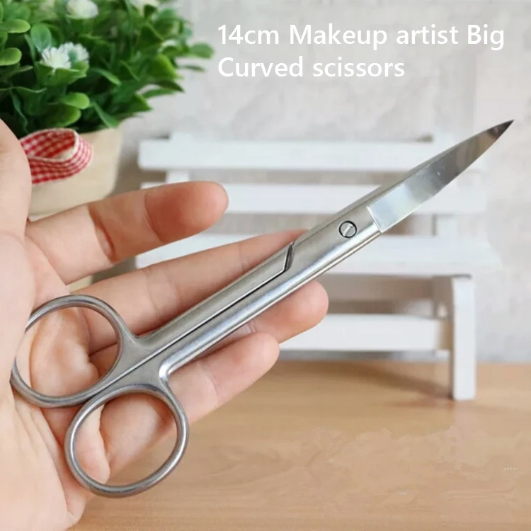 Gloway High Quality Makeup Scissors 14Cm Stainless Steel Eyebrow Double Eyelid Tape Curve Beauty Trimming Scissor