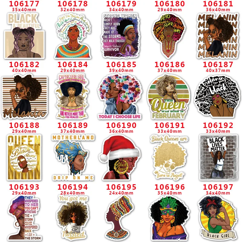 Плоская смола, сделай сам, творчество, плоский мультяшный рисунок, акриловая смола, Плоский Рисунок для украшения, серьги черного цвета-девочка-Волшебство-106177-106197