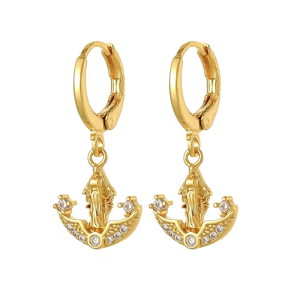 18k 14k gold religious  plated wholesale fancy small gold earrings woman 2015 /ladies earrings designs pictures designs for part