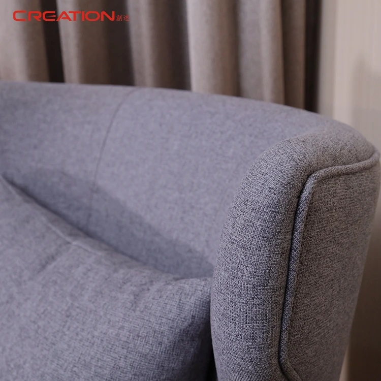 Creation Star Hotel Project Sheraton Hotel Bedroom Fire-proof Fabric Single Lounge Chaise Sofa With Ottoman