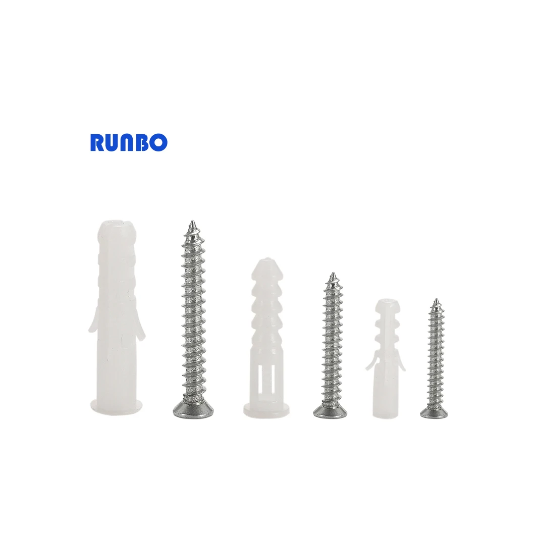 Factory Supply Minimal Damage Expansion Plastic Screw Plastic Expansion Anchor Bolt
