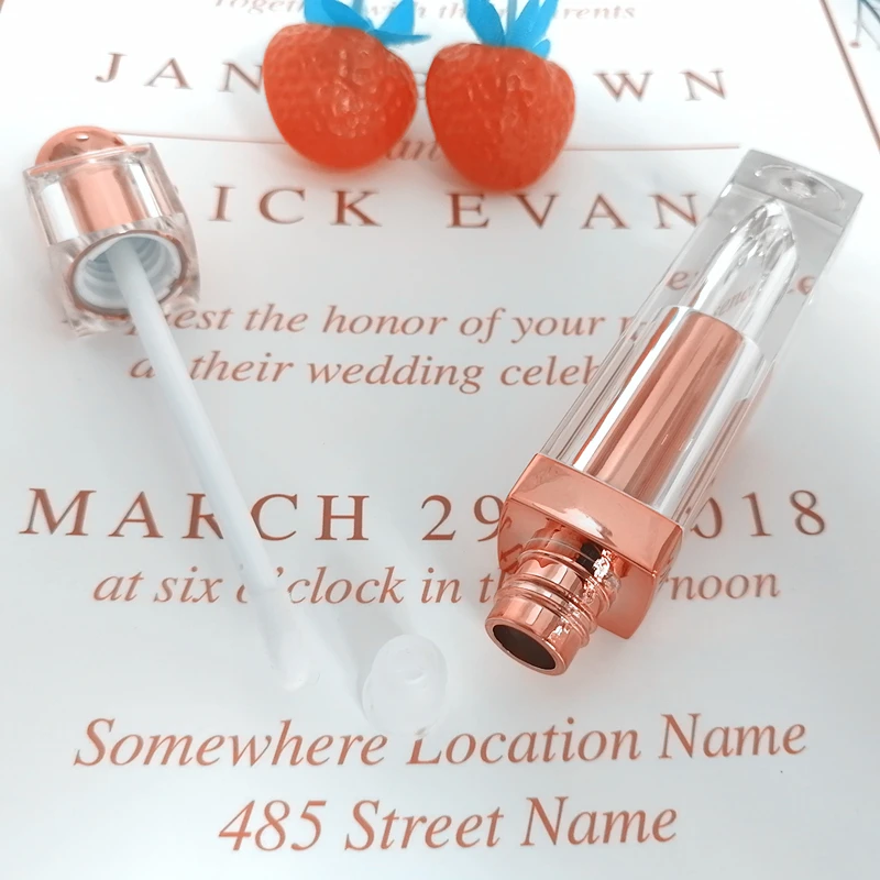 
wholesale empty lipgloss tube packaging with brush clear unique private label lip balm containers 