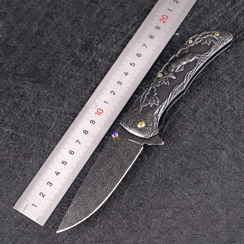 Outdoor Jackknife stainless steel foldingportable camping survival knife high hardness field survival knife