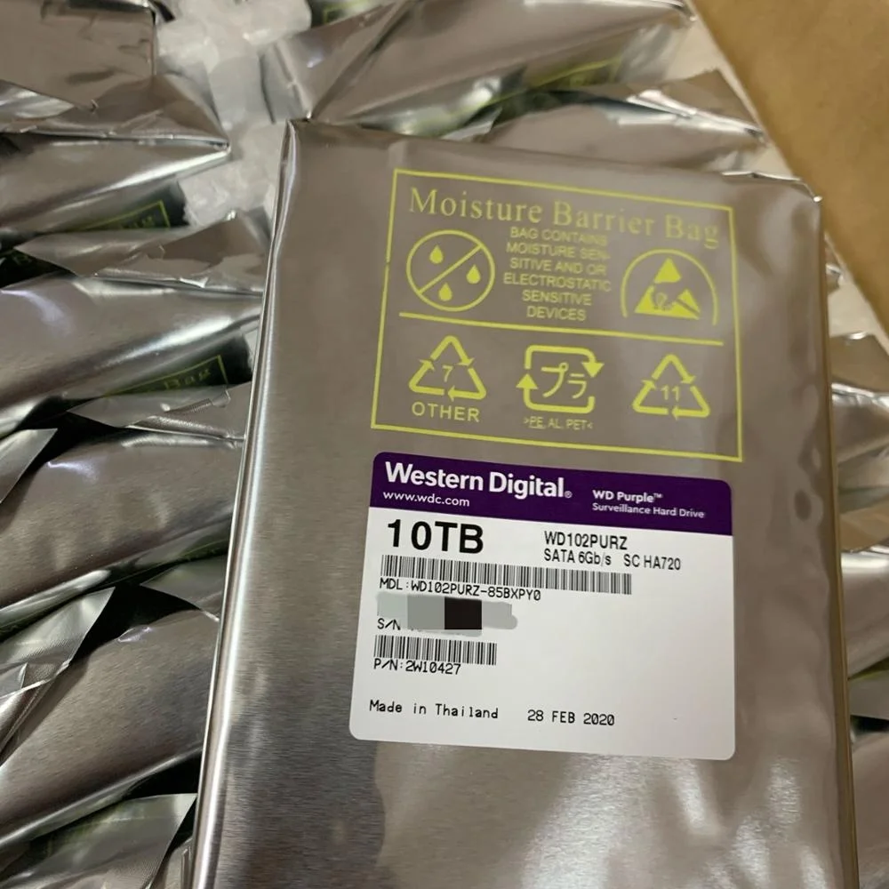  Жесткий диск WD102PURZ 10T SATA3 3 5 дюйма 7200 об/мин фиолетовый для