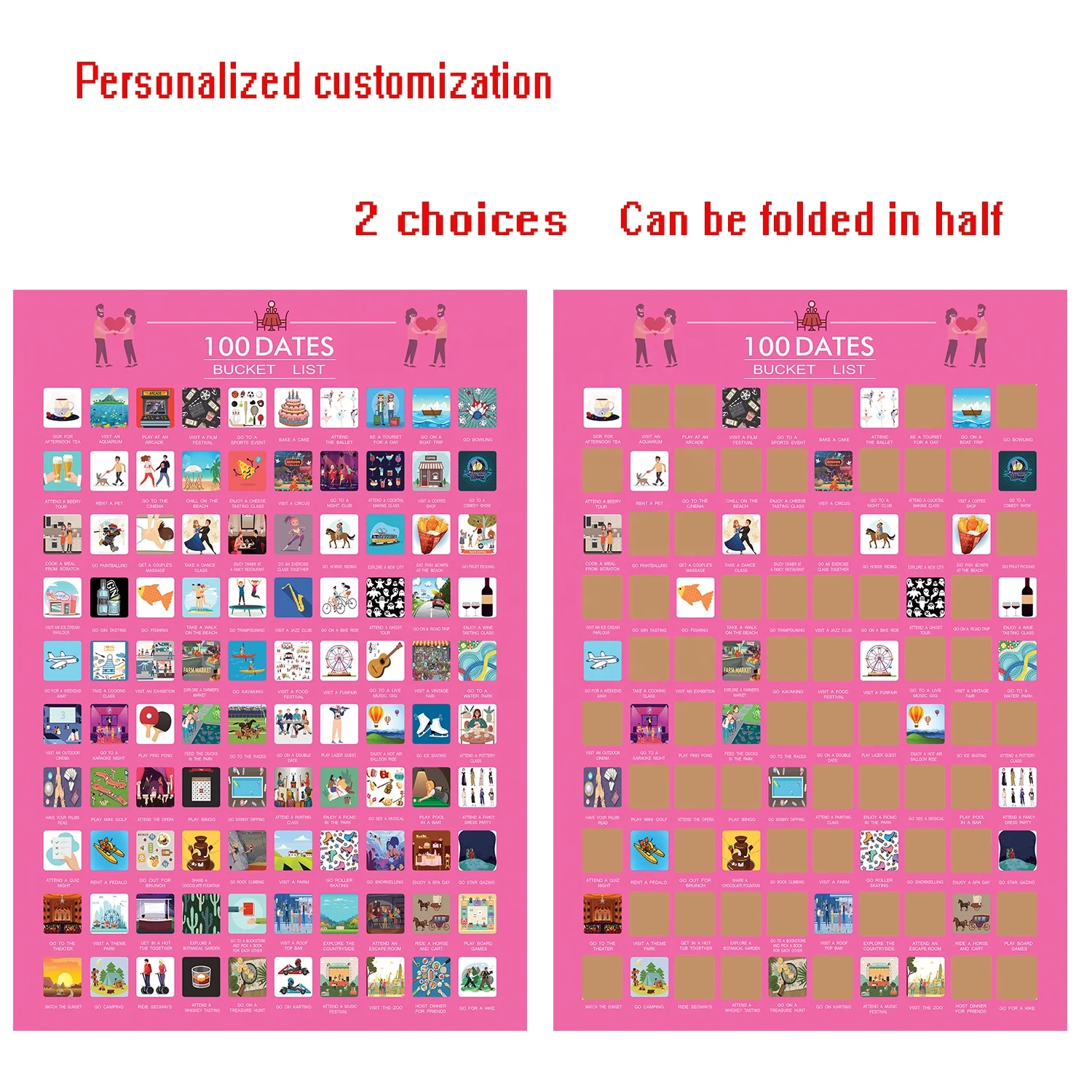 New Custom 100 Dating Scratch Posters Movie Anime Scratch Posters
