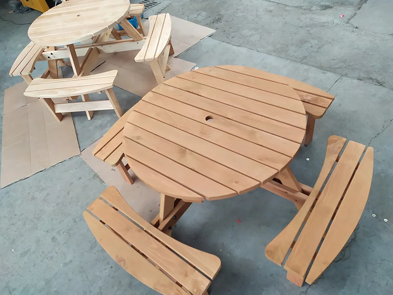 hot sell new classic fashion design external barbecue outside balcony backyard terrace banquet big wooden outdoor garden table