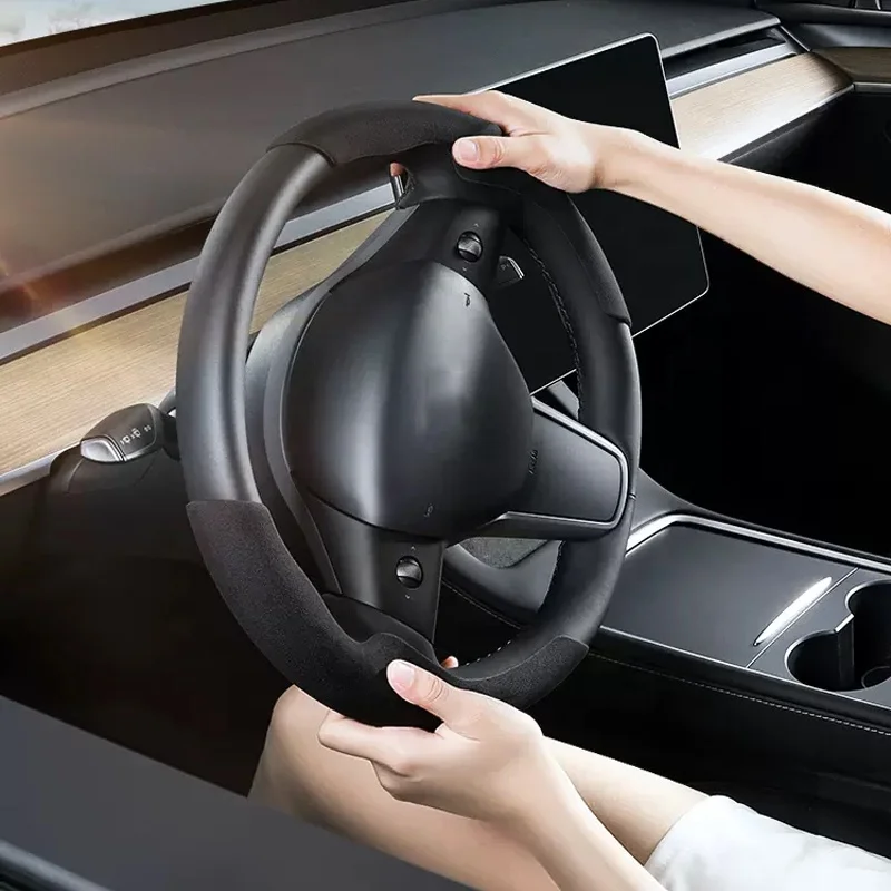 Противоскользящий чехол на руль для skoda octavia kodiaq fabia rapid kamiq кушак superb yeti laura автомобильные аксессуары из углеродного волокна