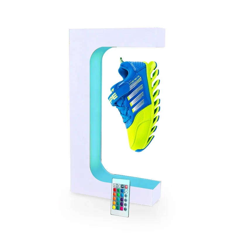 Customization LED Light Function Magnetic Floating Levitating Sneakers Sport Shoes as Display