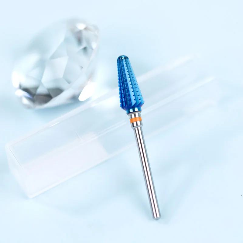 High Quality Wholesale Factory Price Round Shaped Nail Drill Bits Titanium Custom Logo Box Package XF Carbide Nail Bit