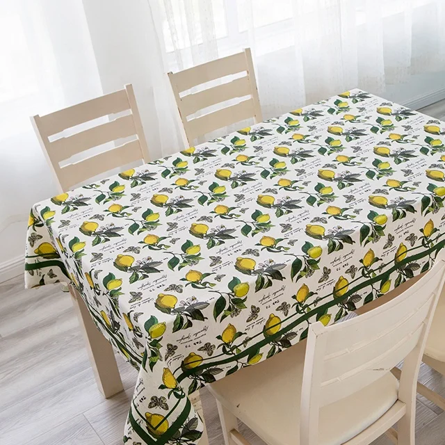 No Peculiar Smell Water Proof Oil Proof Vinyl Environmental Protection Printed Plastic Coated PVC Tablecloth