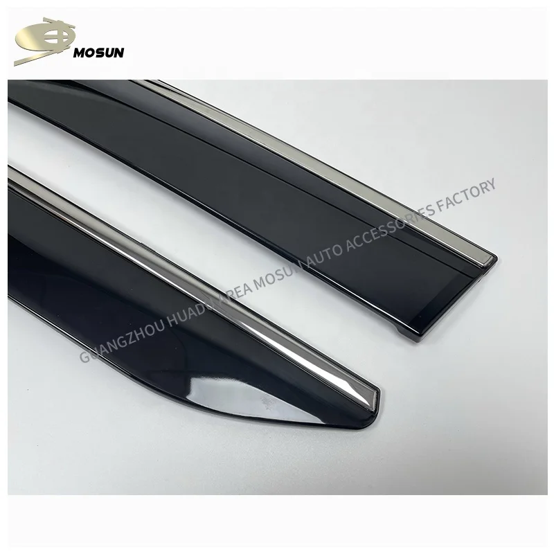 PMMA weather shield Deflector Injection Window Visor For TOYOTA Corolla Cross 2020+ Stainless steel trim Rain Guard 2024 2025