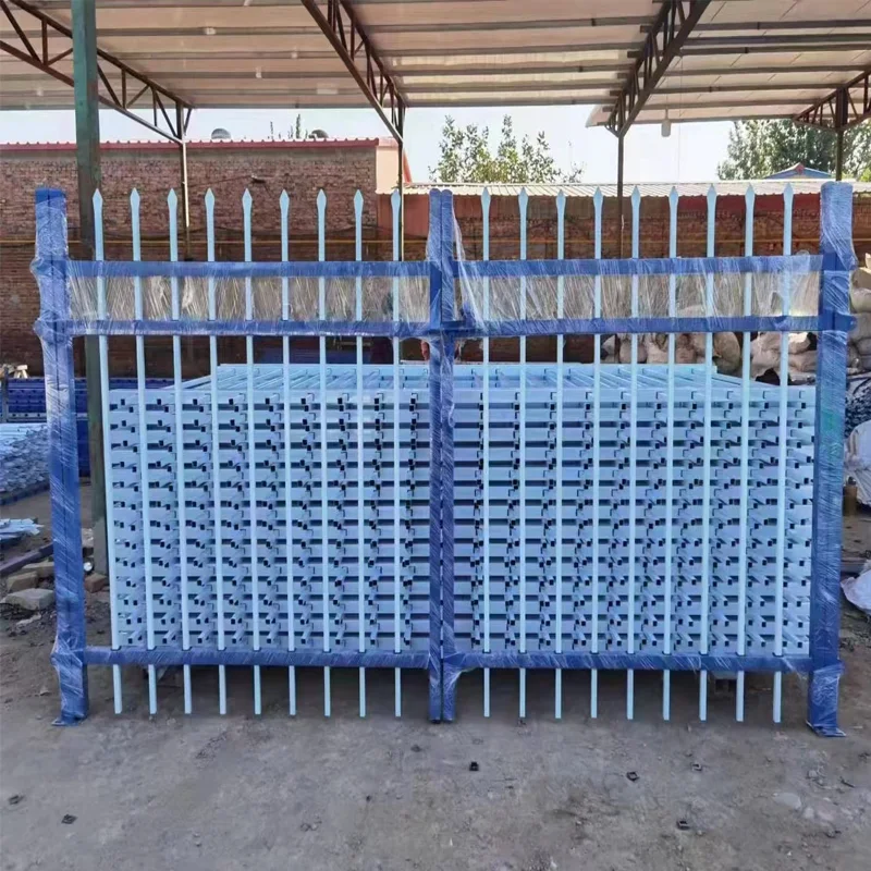 Hot Sale Wrought Iron Security Fence Black Outdoor Decorative Metal Fence Manufactured by China Company Welded Weave Technique
