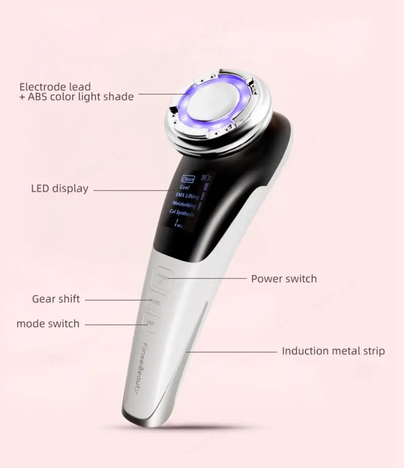 Buy Machine Massager Face Ion Eye Heated Vibration Massage Slimming Electric 6 In 1 Heat Compression Usb Charging Lip