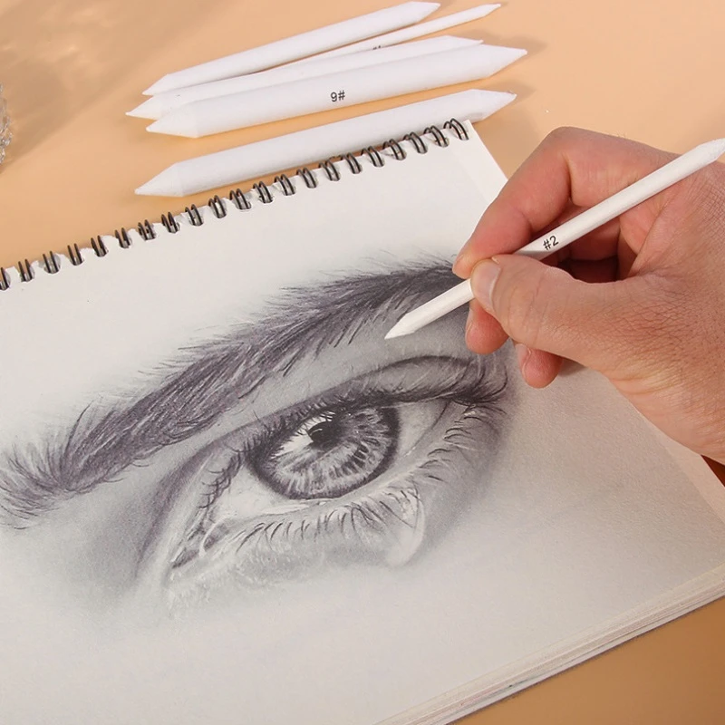 Watercolor Painting Tools Art Drawing 6 Pieces Paper Eraser Pen For Blending Charcoal And Pastels