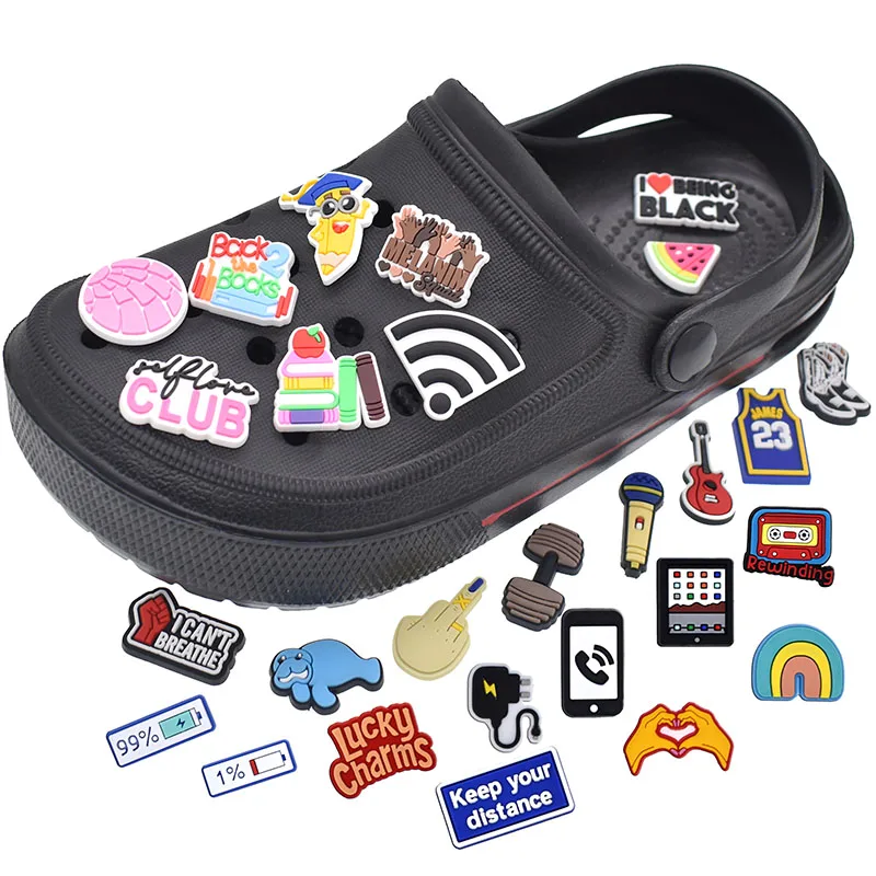 Wholesale Custom Designer Croc Charms for Shoe Decoration Wristband Accessories fit Birthday Party Favors