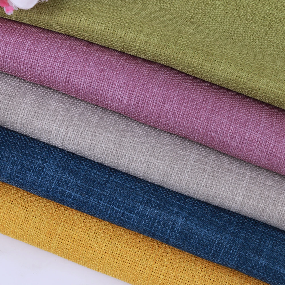 UK popular 200gsm imitation linen upholstery fabric modern living room sofa bed making fabrics