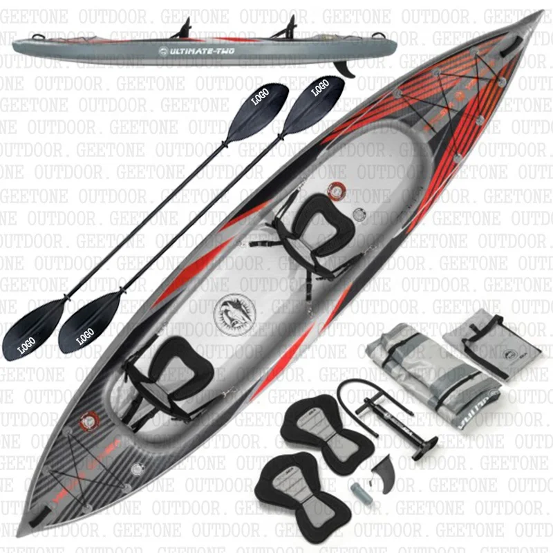 Geetone Full Drop Stich Kayak 2 Double Chamber V Shape DS Drop Stitch Kayak Pro Kajak JBAY-ZOON EXTASEA KAYAKER SANDBANKS