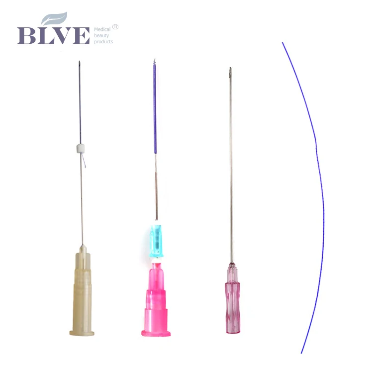 absorbable pdo thread lift 3d cog thread lift face l blunt cannula