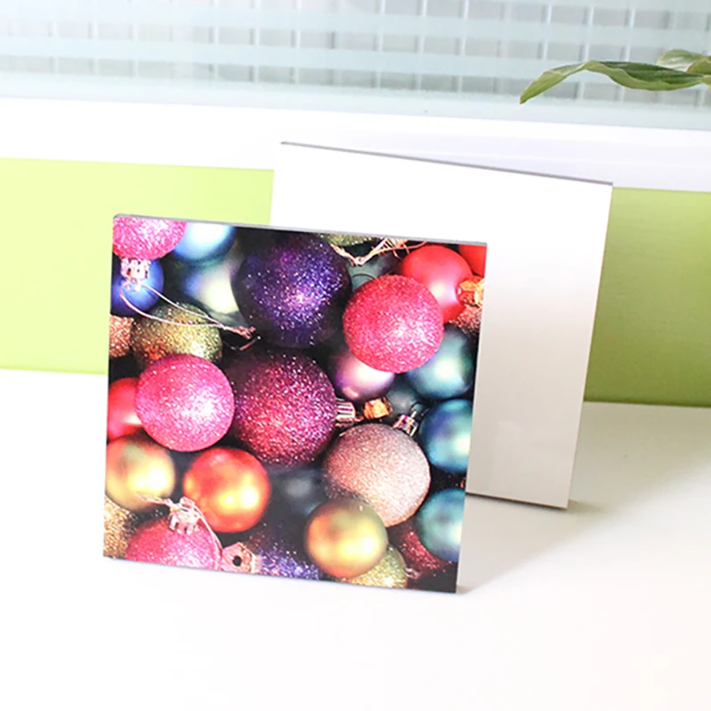 6 inch square sublimation photo block custom printing photo panel blank picture frame