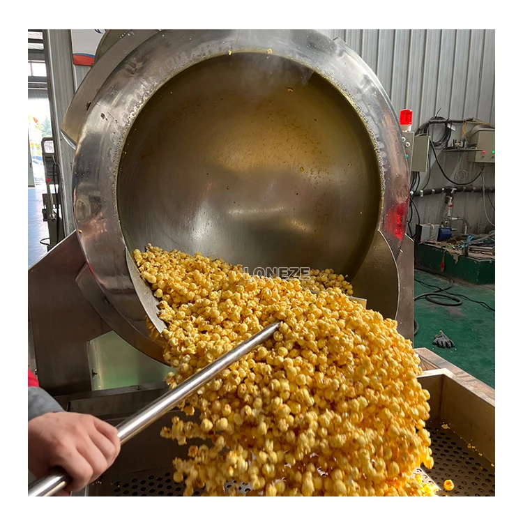 200L Electric Caramel Popcorn Machine Industrial Salty Sweet Popcorn Making Machine for Factory