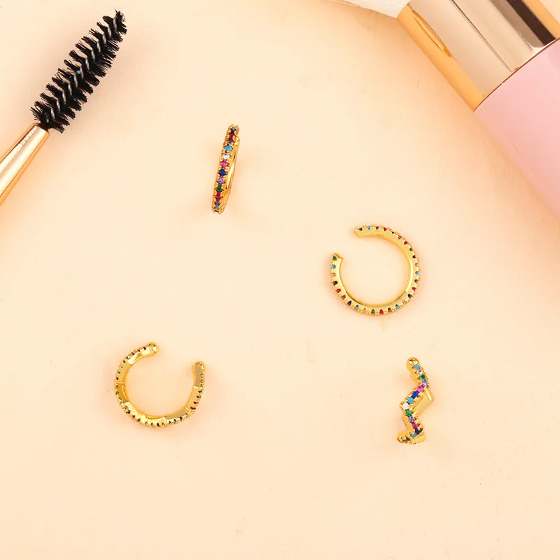 
Earrings Conch Ear Cuff With Stones Multicolor Earrings 925 Sterling Sliver Earrings For Women Jewelry 