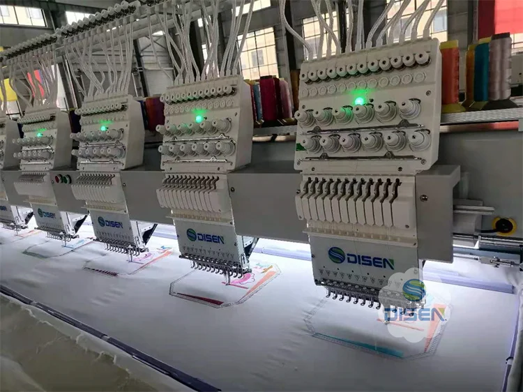 Automatic multi-head 8 12 15 head multi color multiple needle embroidery machine 924 for spare parts suppliers servo motor