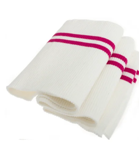 
2 * 1 high-grade cotton stretch knit solid color striped coarse rib cuff neckline fabric 