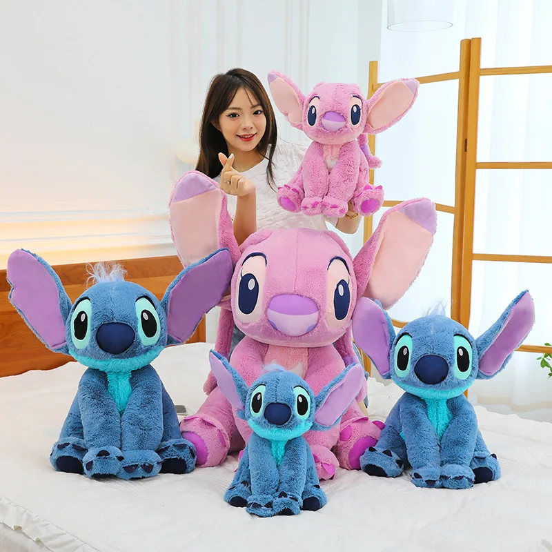 Customizable factory wholesale cute Stitch plush toys cartoon animation Angel plush dolls for children and girlfriends as gifts
