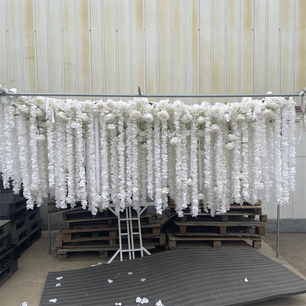 IFG Wedding 8*4ft Area Size Hanging Ceiling Flower Arrangement Wisteria Floral Decor Installation