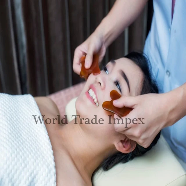 Natural ox horn massage tool handmade gua sha for facial body massage