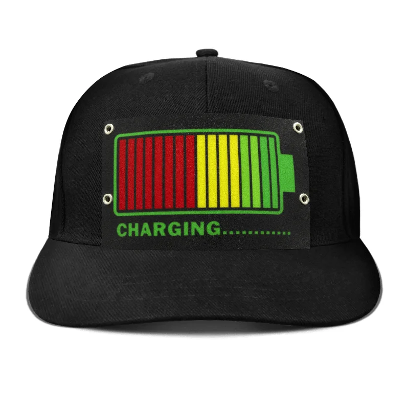 Event Party Supplies Sound Activated LED Hat Custom Light Up EL Flashing Cap