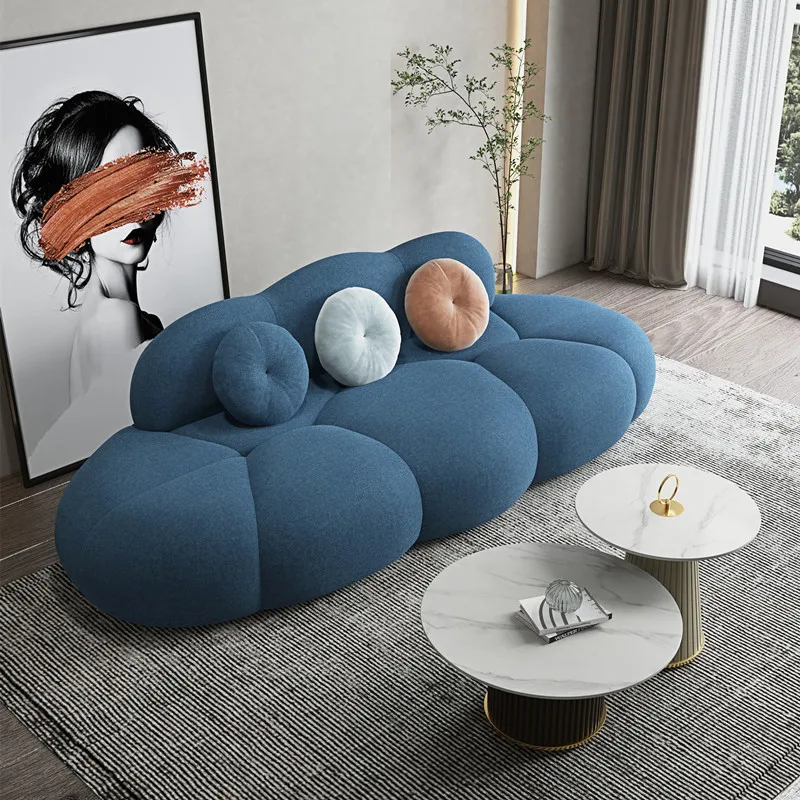 Modern Italian Minimalist Cloud Shape Leisure Sofa Set for Living Room Hotels Apartments Villas Malls and Basements