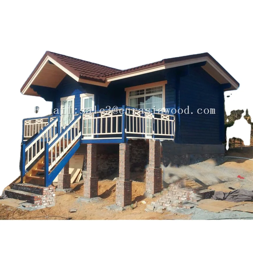 prefabricated cottage wooden house easy assembly garden social housing projects taizhou linhai cheap