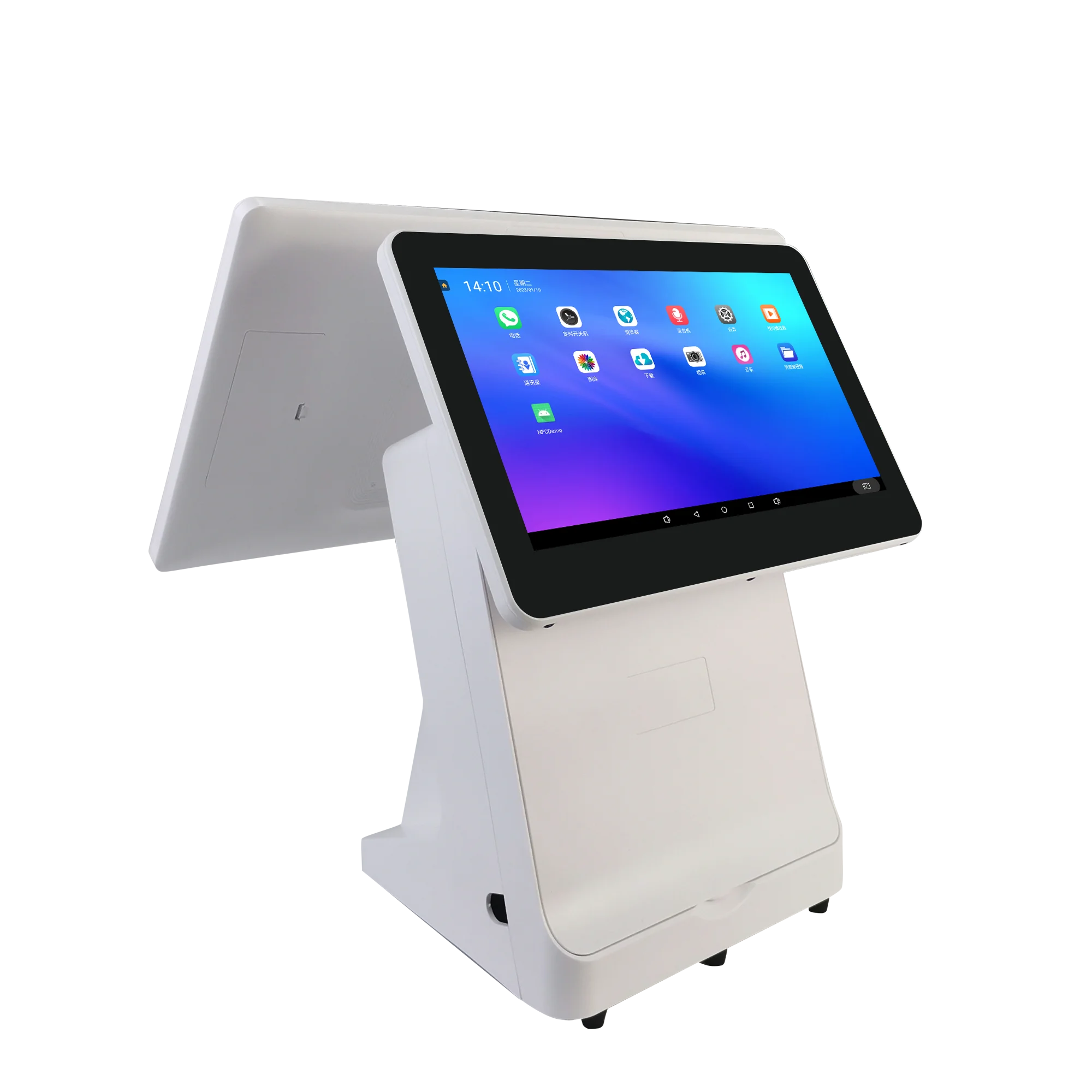 15 inch touch screen all in one windows POS system built in 80mm printer touch screen POS