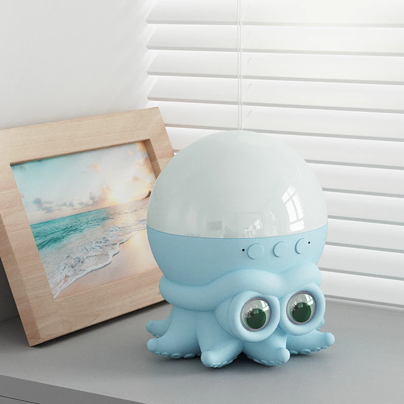 Water Ocean Ripple Water Pattern Light Ripple Projector Octopus Ocean Projection Lamp with Bluetooth Speaker for Kids Room