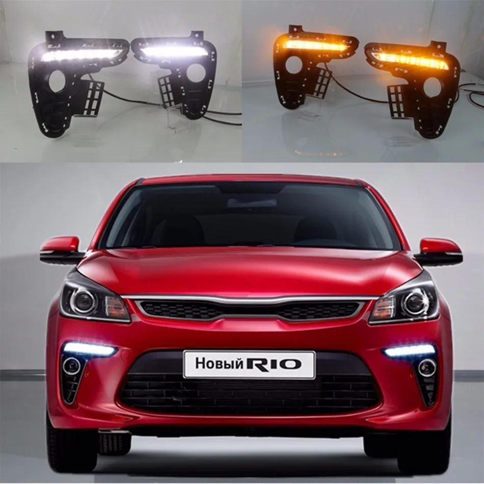 
Daytime running light for Kia Rio 2017-2020 DRL Foglamp for Kia k2/rio 2018 Front bar light for Kia Rio/K2 2017-2020 