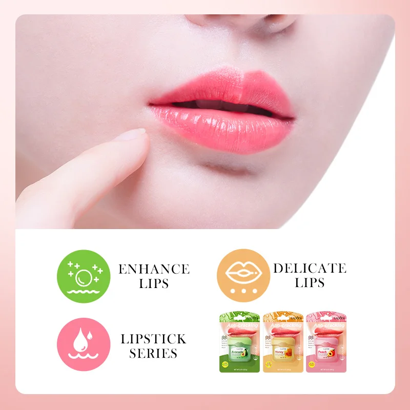 7g SADOER Private Label Logo Custom lipbalm Sleeping lip Mask moisturizing honey lip balm OEM
