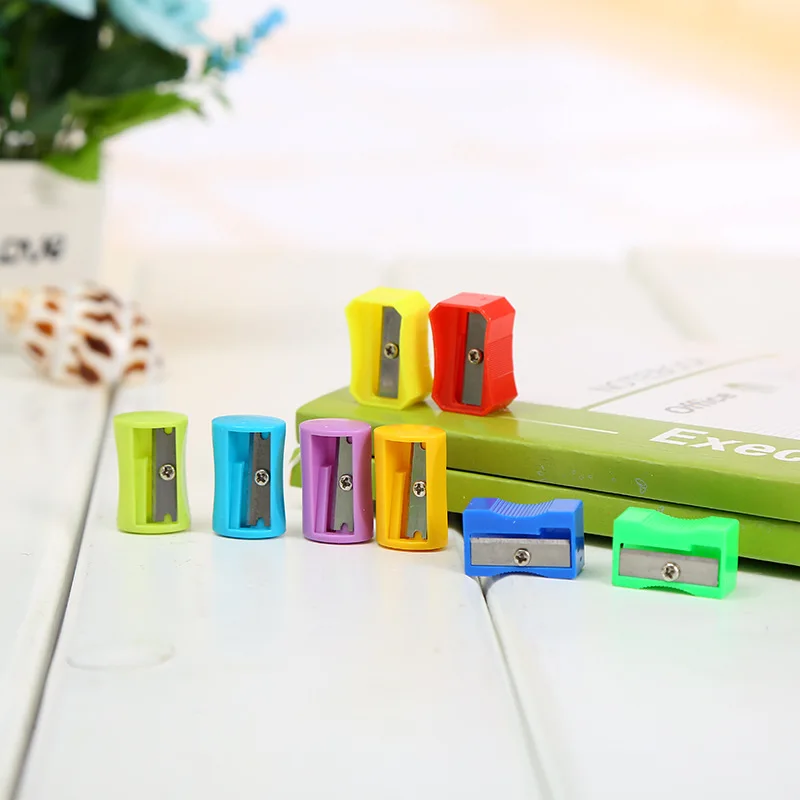 Customized Wholesale School Office Stationery Supplies Fancy Colorful Pencil Sharpener for Makeup Eyebrow Pencils for Students