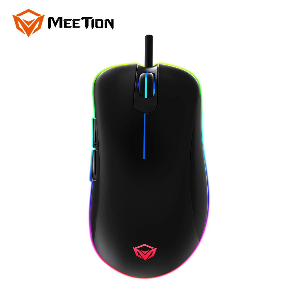 MeeTion GM19 Gamer Wired Illuminate Glowing Light Rbg Pro Oyuncu Led Drivers Usb 7D Gaming Mouse