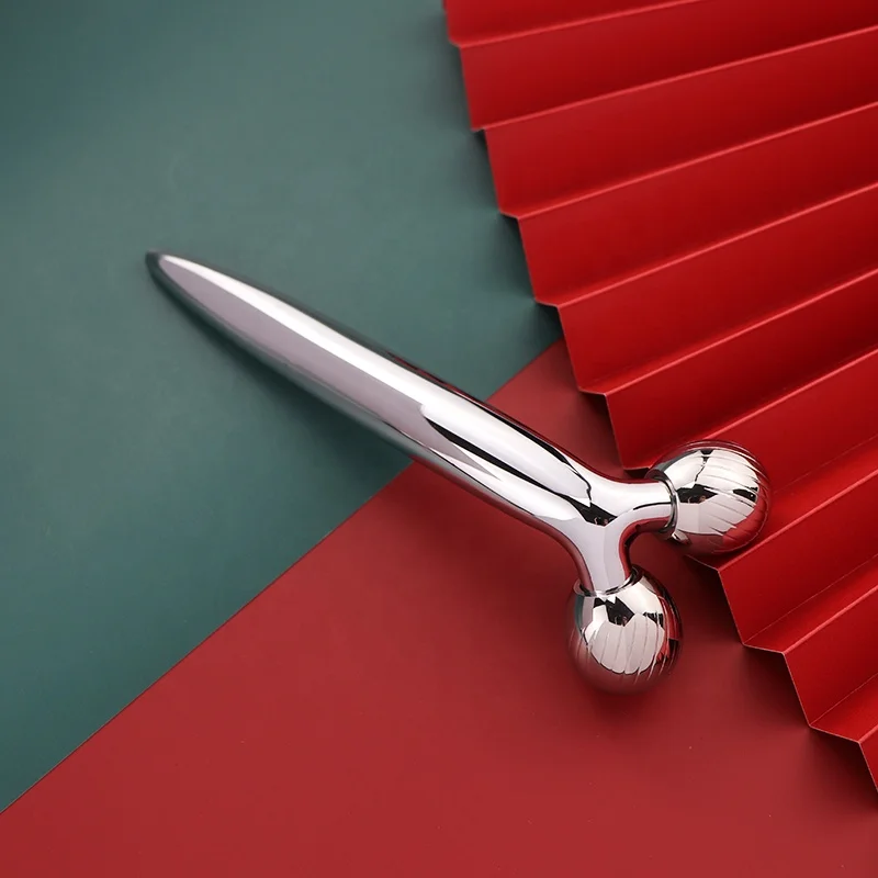 Beauty Tool Body Skin Lifting Thin Stainless Steel cooling balls Massager 3D V Face Ice Roller Facial Massage Machine