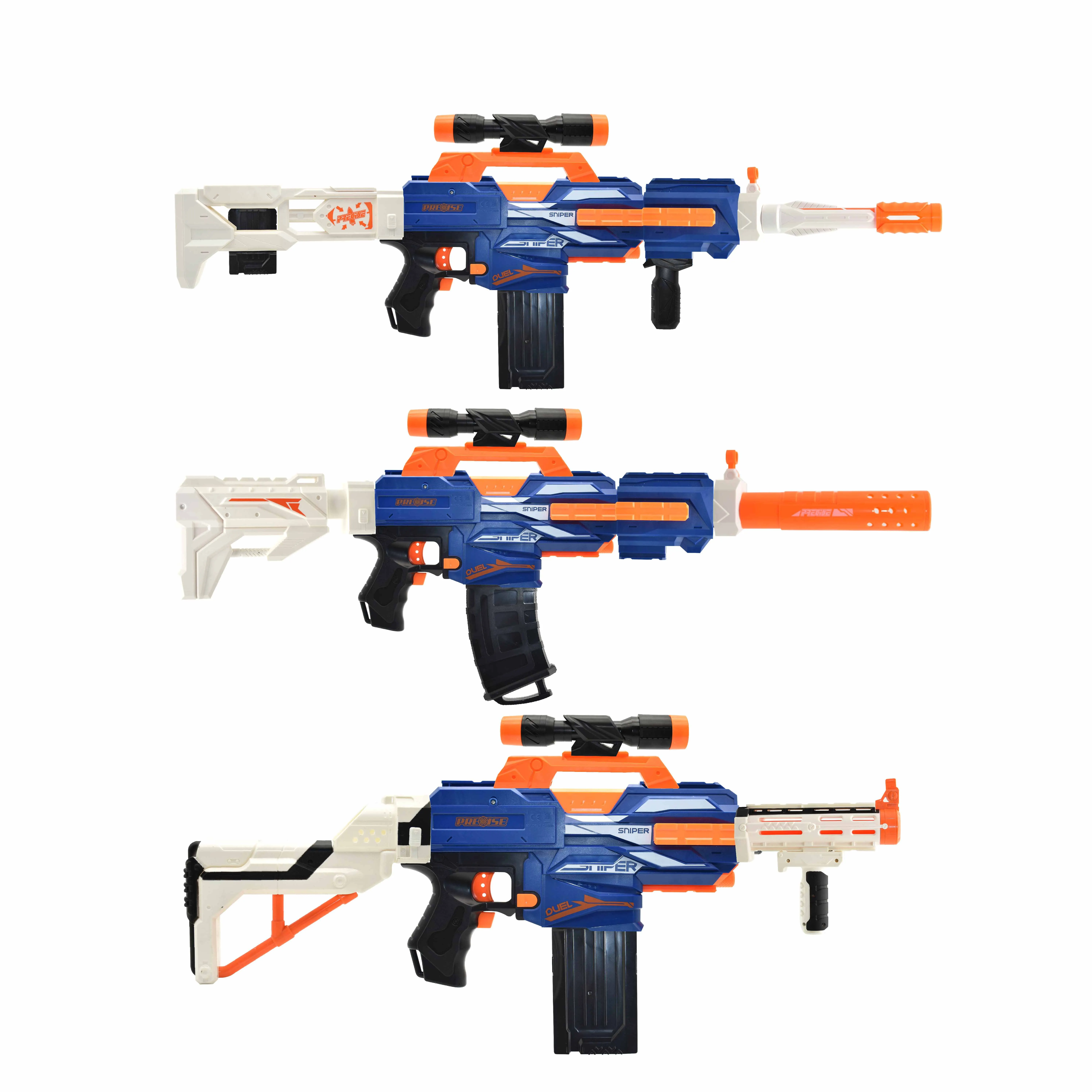 Wholesale Plastic Safe Electric Toy Gun for Kids Automatic Blaster Gun Sniper with Scope Sniper Rifle Gifts for Boys Girls
