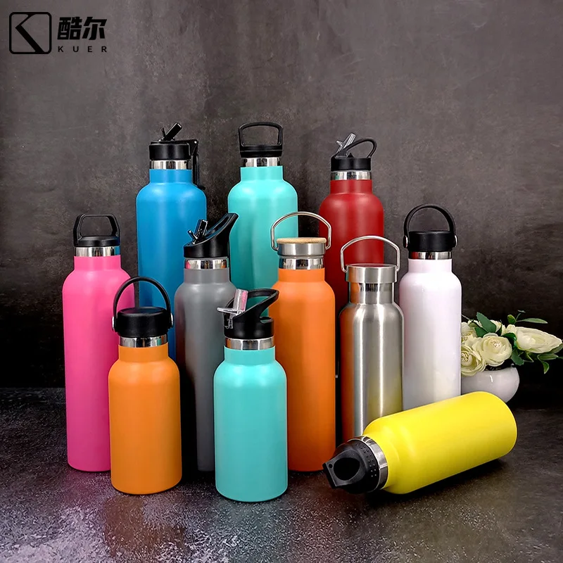 FEIJIAN	750ML/26OZ  sport thermos water bottle single wall 304 stainless steel flask for outdoor water bottle lid