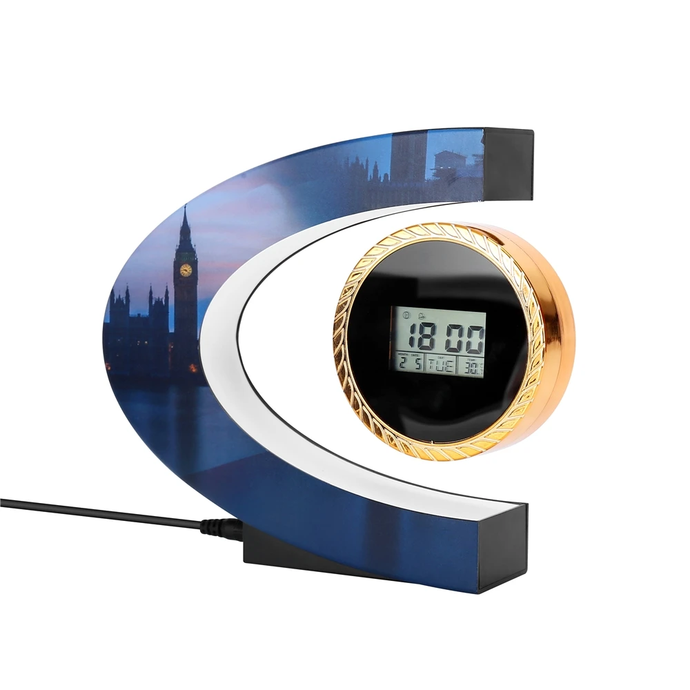 household electrical appliances magnetic levitation plastic crafts floating clock